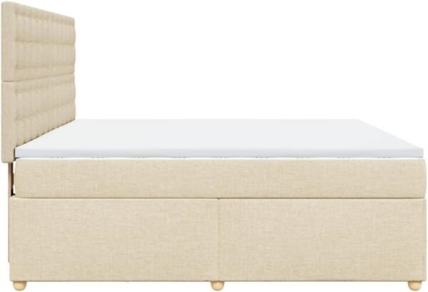 Lit à ressorts avec matelas crème – Image 10
