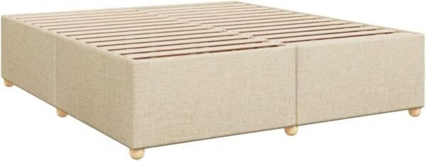 Lit à ressorts avec matelas crème – Image 7
