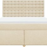 Lit à ressorts avec matelas crème