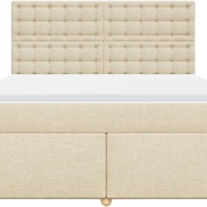 Lit à ressorts avec matelas crème
