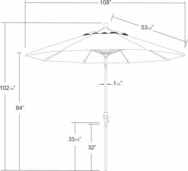 Parapluie rond en aluminium – Image 4