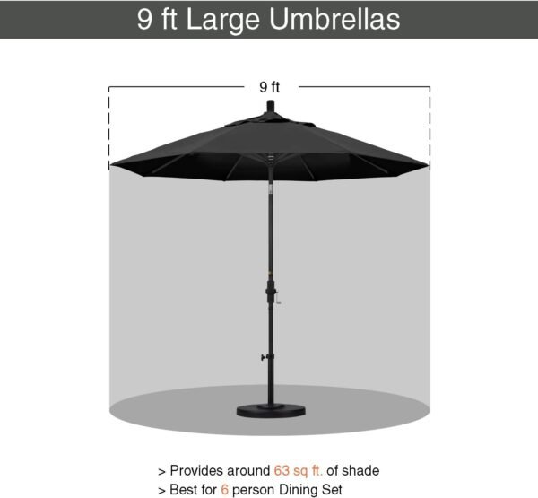 Parapluie rond en aluminium – Image 5