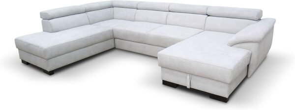 Canapé avec Fonction Couchage et tiroir de lit en Forme de U – Image 10