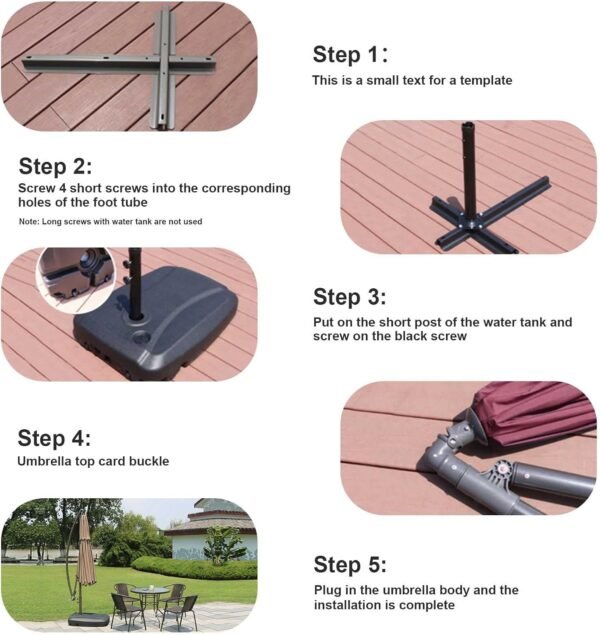 Parasol de Jardin, Parasol déporté d'extérieur – Image 5