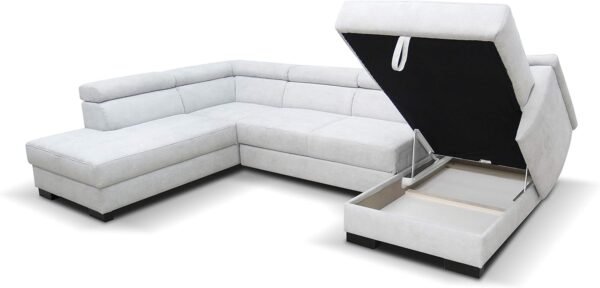 Canapé avec Fonction Couchage et tiroir de lit en Forme de U – Image 6