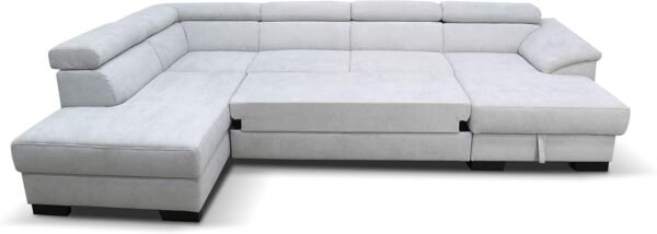 Canapé avec Fonction Couchage et tiroir de lit en Forme de U – Image 7