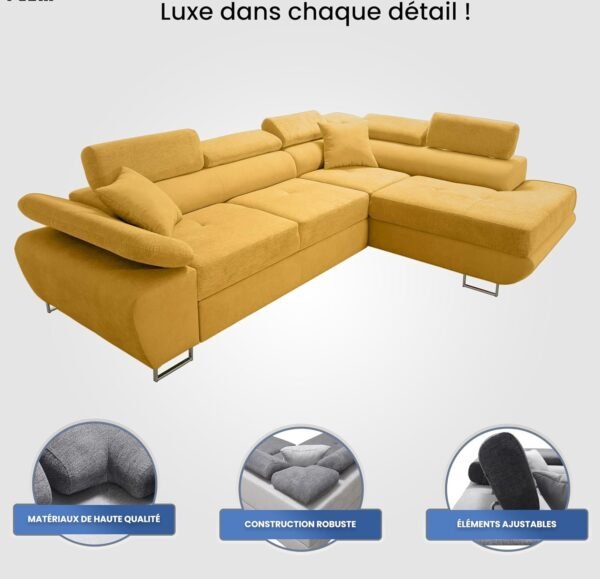 Canapé d'angle Saturn Premium avec Fonction Couchage – Image 8