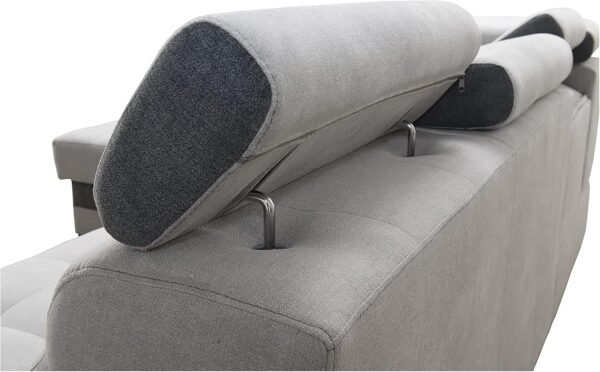 Grand canapé d'angle Convertible avec Coffre de Rangement et Deux tabourets – Image 9
