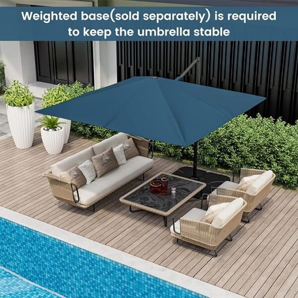 Parasol de terrasse déporté carré d'extérieur – Image 4