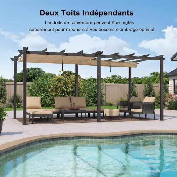 Pergola Aluminium 5,5 x 3,5 m – Image 9